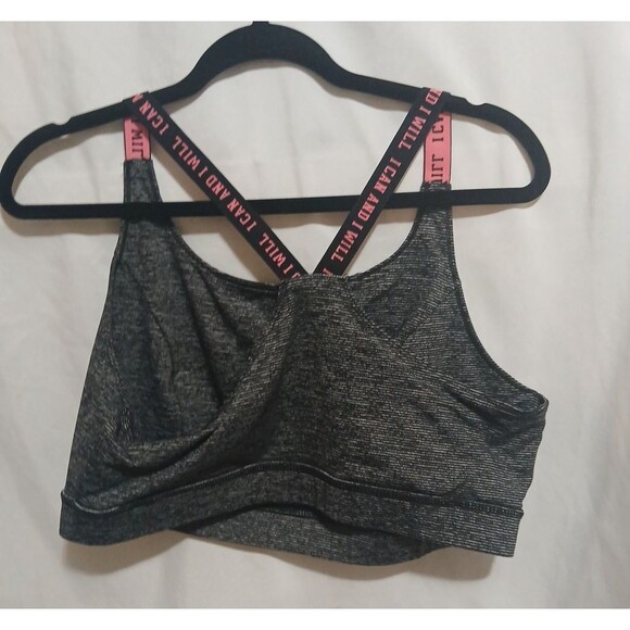 Torrid Plus Size Women's Space Dye "I Can and I Will" active sports Bra Size 2 - Picture 3 of 6